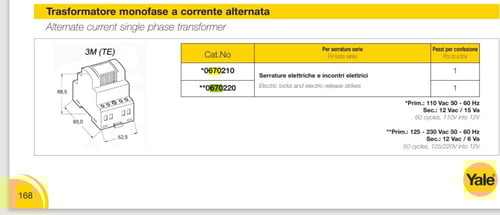 محول كهرباء يال YALE ايطالي