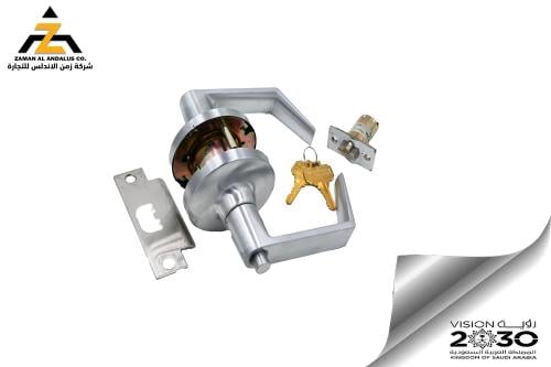 مسكة باب مع قفل HAGER 3450 US26D