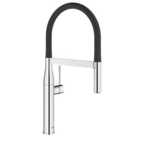 Essence GROHE خلاط مطبخ ﻛﺮوم ﱄ اﺳﻮد جروهي