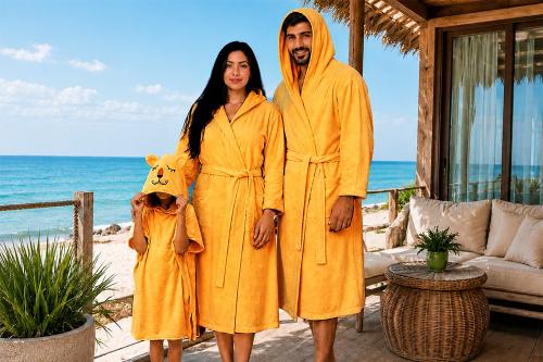 Family package with yellow color hat