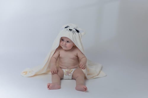 كابا للاطفال الرضع بقبعة