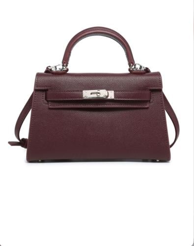 كيلي عنابي قفل فضي 22cm