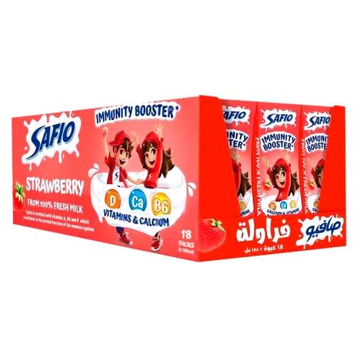 حليب صافيو فراولة 185مل18حبة