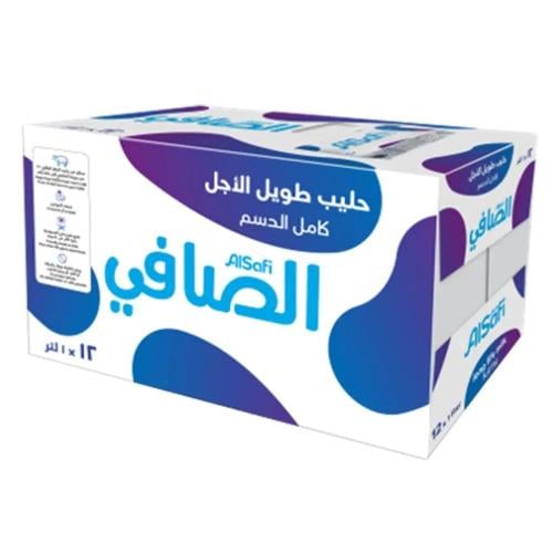 حليب الصافي كامل الدسم 1 لتر 12حبة