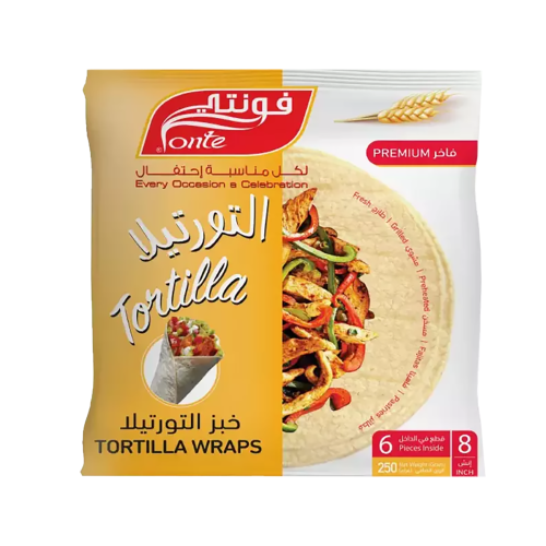 خبز تورتيلا ابيض فونتي 165ج