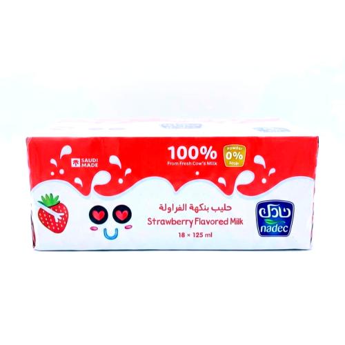 حليب نادك فراولة 125مل 18حبة