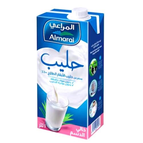 حليب المراعي خالي الدسم 1لتر