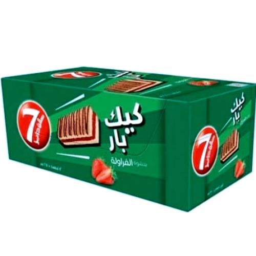 كيك سفن دايز بالفراولة 25ج12حبة