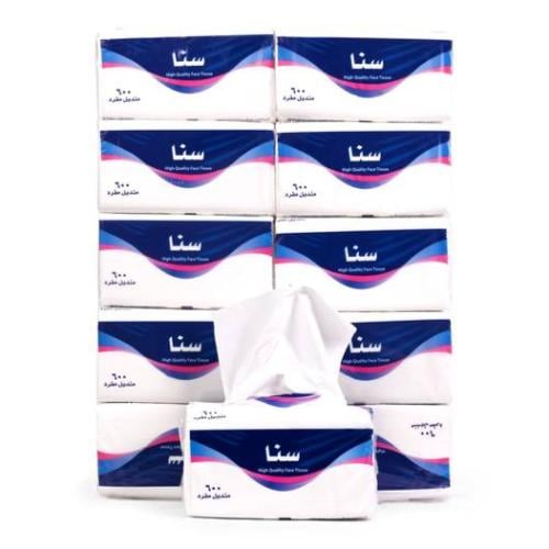 مناديل سنا 600 منديل 10عبوات
