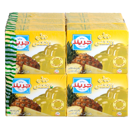 جلي جرينز اناناس80جم ربطة12حبة