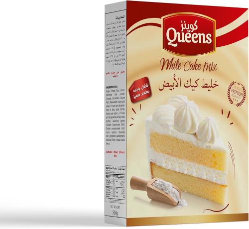 خليط كيك الأبيض كوينز 500جم