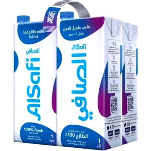 حليب الصافي كامل الدسم 1لتر ربطة4حبة