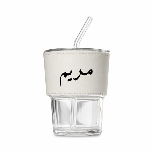 كوب قزاز وكتابة عبارة حسب الطلب