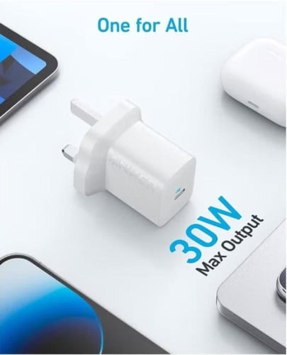 انكر - شاحن جداري 312 بقوة 30 واط بمنفذ USB-C - اب...