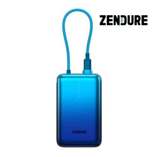 Zendor Supermini Pro 20000 mAh power bank portable with 30-watt capacity - Blue