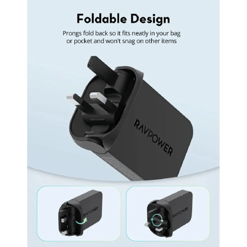 راف باور - شاحن جداري نحيف بقوة 35 واط منفذ تايب س...