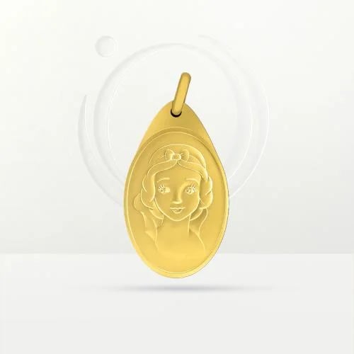 Disney gold bar (Snow White pendant) 24 karat weig...
