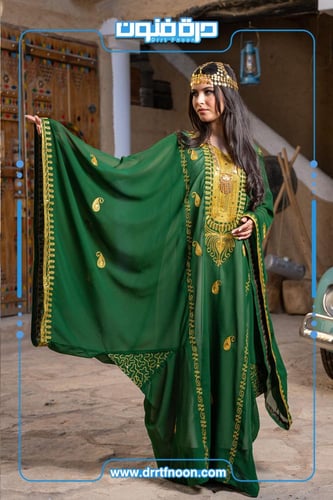 ثوب النشل النجدي نسائي ( أخضر )