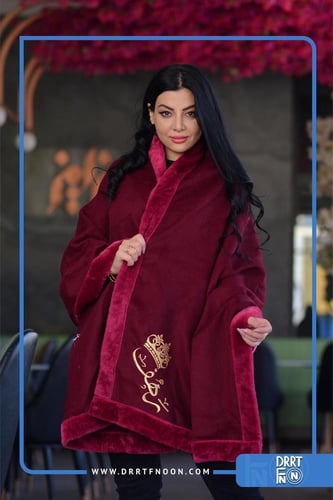 وشاح الفخامة الشتوي عنابي