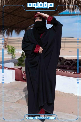 لبس عسيري أسود بنقش تراثي