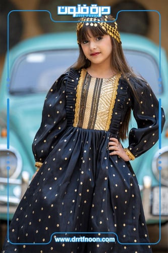 فستان منقط ذهبي ( بناتي )