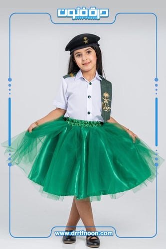 طقم اليوم الوطني أخضر ( بناتي )