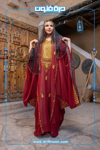 ثوب النشل النجدي نسائي ( احمر )