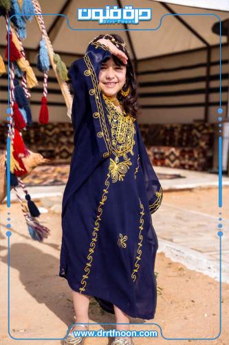 ثوب النشل النجدي بناتي ( كحلي )