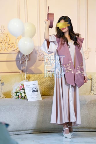 طقم عباية تخرج Pink