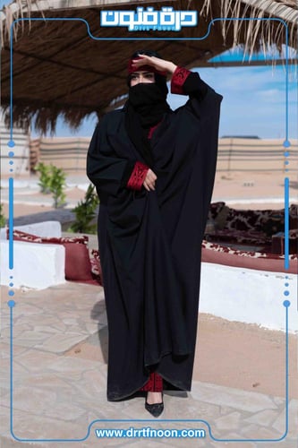 لبس عسيري أسود بنقش تراثي