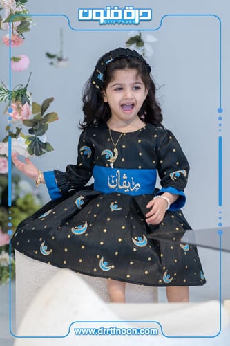 فستان هلال ونجوم أزرق ( بناتي )