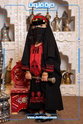 طقم عباية رأس بناتي