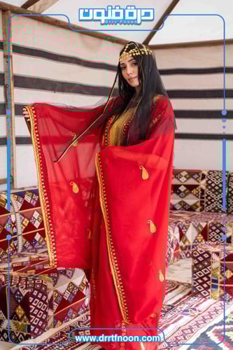 ثوب النشل النجدي نسائي ( احمر )