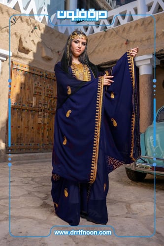ثوب النشل النجدي نسائي ( كحلي )