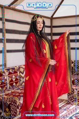 ثوب النشل النجدي نسائي ( احمر )