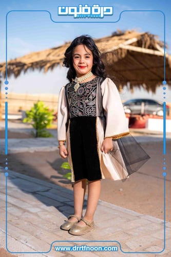 فستان سماء الوطن بنقش تراثي ( بناتي )