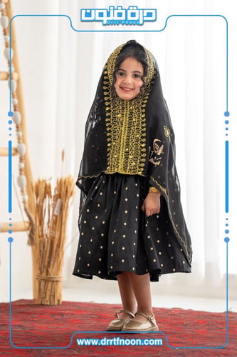 فستان منقط ذهبي ( بناتي )