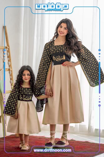 فستان بتصميم جلابيه ( بناتي )