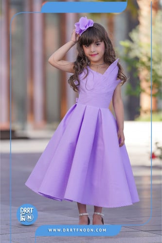 فستان مع وشاح (موف )