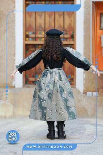 فستان التأسيس بنمط عسكري ( بناتي )