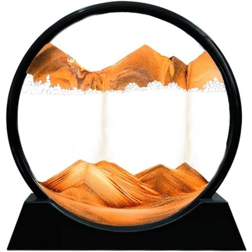 Moving three-dimensional golden artistic sand picture decor