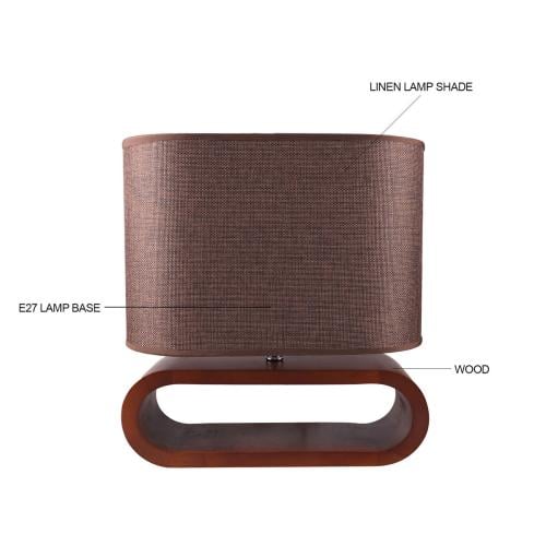 Scandinavian fabric table lamp