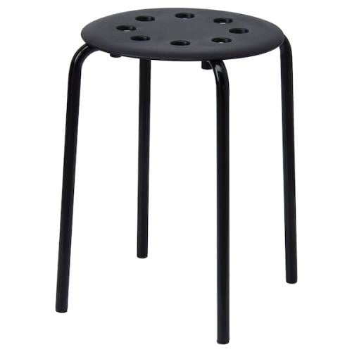 Black foldable seat
