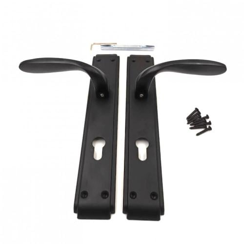 Black matte luxury door handle