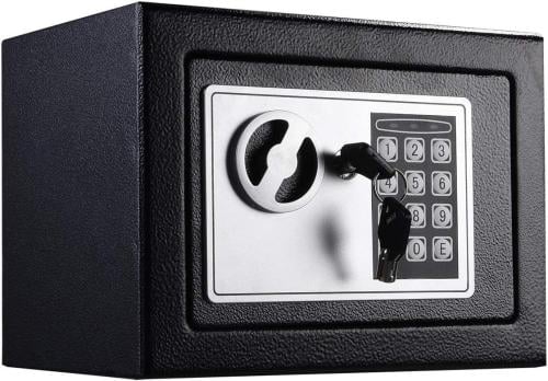 Digital electronic safe black/silver 22x17x17 cm black/silver 22x17x17 cm