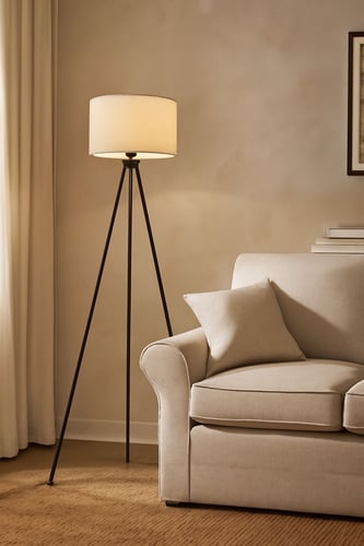 Floor lamp with tripod, modern metal, adjustable brightness from ALL-IN