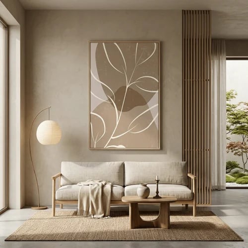 Wall art with flowers and trees - Modern design
