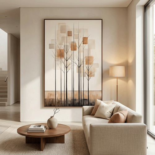 Wall art with flowers and trees - Modern design