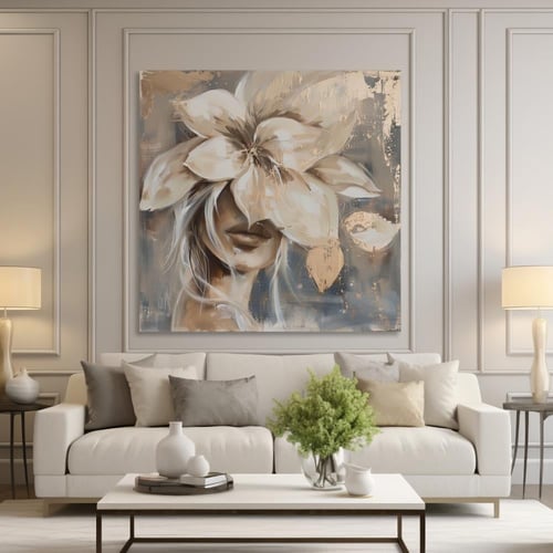 لوحة ورود فنية بتصميم مودرن