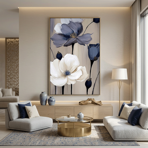 Wall art with flowers and trees - Modern design